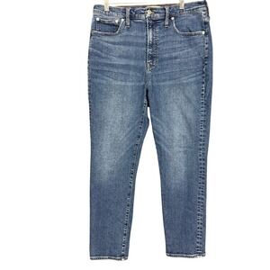 Madewell The Perfect Vintage Jean Womens 30 Blue High Rise Tapered Leg Denim